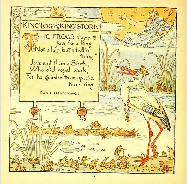 Walter Crane - Baby's Own Aesop - King Log and King Stork