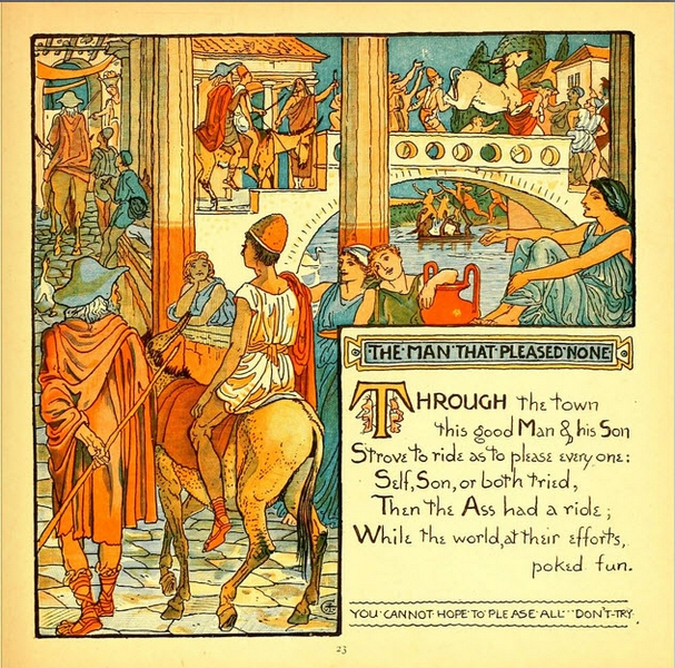 Walter Crane - Baby's Own Aesop - The Man that Pleased None