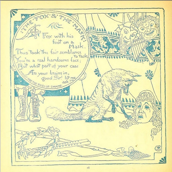Walter Crane - Baby's Own Aesop -The Fox and the Mask