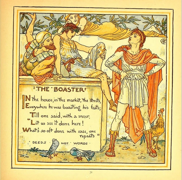 Walter Crane - Baby's Own Aesop - The Boaster