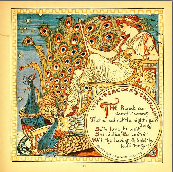 Walter Crane - Baby's Own Aesop - The Peacock's Complain