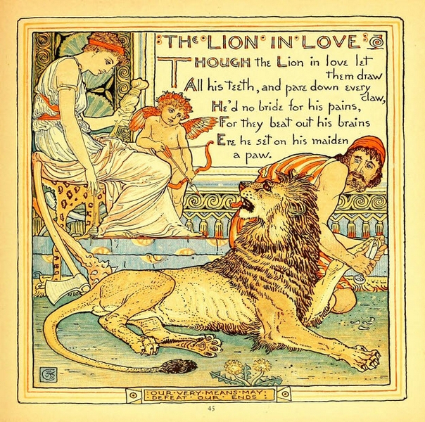 Walter Crane - The Lion in Love