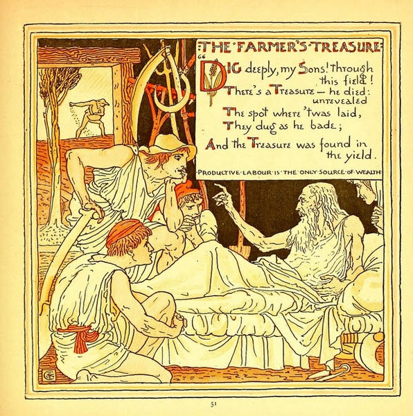 Walter Crane - The Farmer's treasure