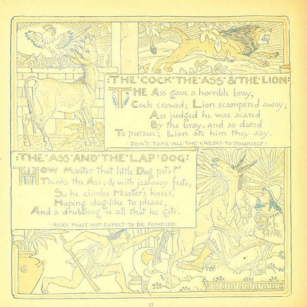 Walter Crane - Baby's Own Aesop - The Ass and the Lap Dog