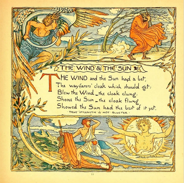 Walter Crane - Baby's Own Aesop  - The Wind and the Sun