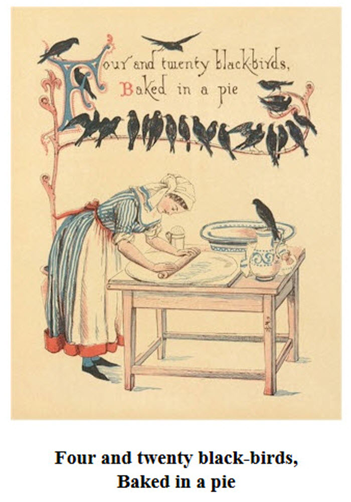 Walter Crane - Song of Six Pence - 24 Blackbirds